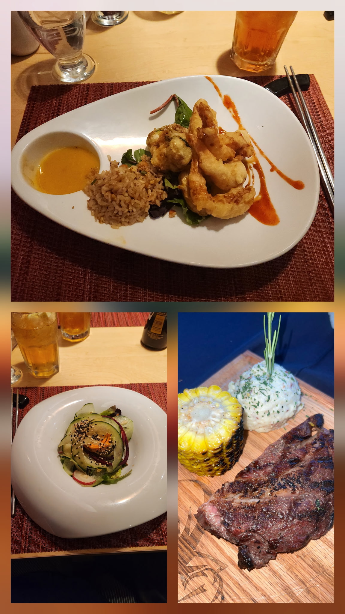 Plated entree with seasonal vegetables